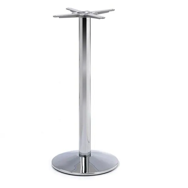Dome AC Small Chrome Tall Bar Table Pedestal