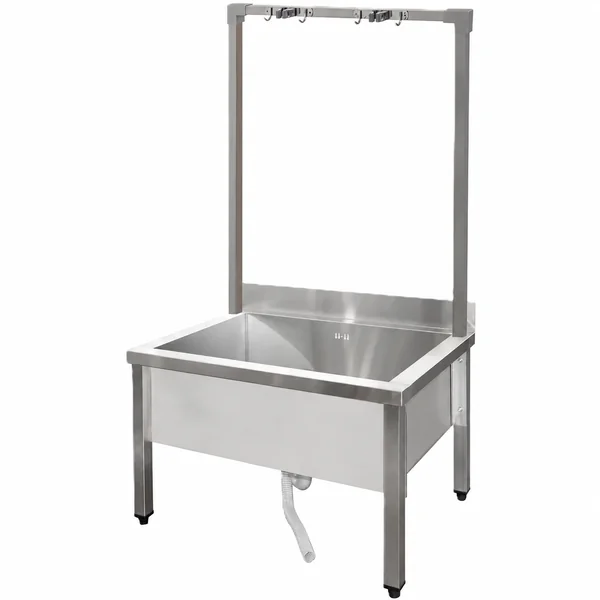 SMSJYHR8060 Mop Sink with High Rack and Mop Holder – 800 × 600 mm