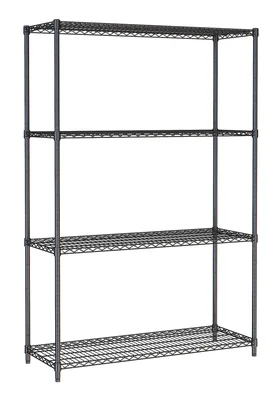 CombiSteel 7530.0030 Shelf Units 4 Levels 1200 Black Flat Packed