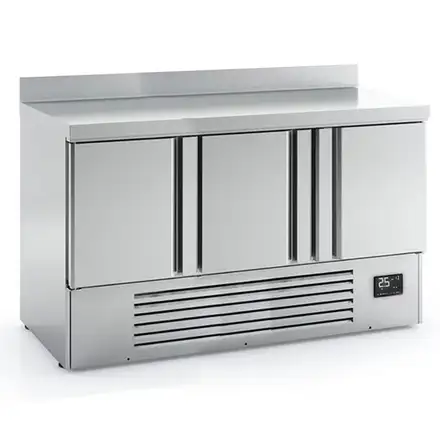 Infrico ME1003II Compact Triple Door Refrigerated Counter With Upstand