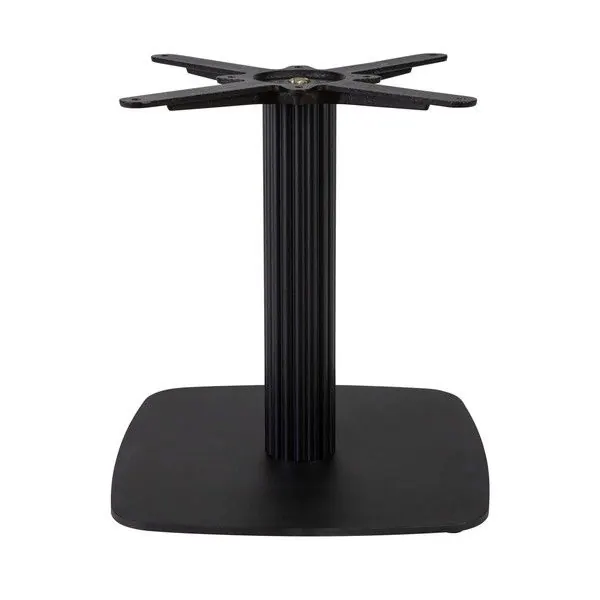 Boston Table Bases - Black Fluted Small Square Radius Edge