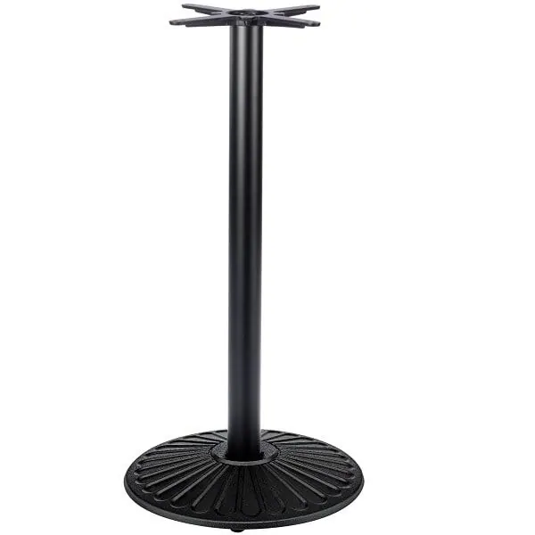 SK2 Crewe Round Medium Poseur Table Base - Black Cast Iron