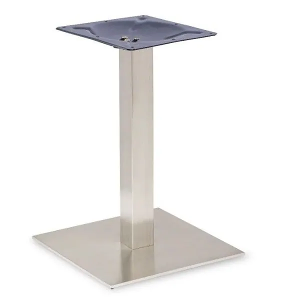 Profile Brushed Steel Dining Table Bases - Large Square