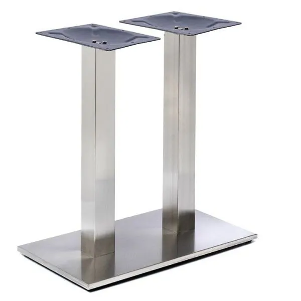 Profile Brushed Steel Dining Table Legs - Twin