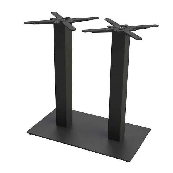 Boston Sleek Double Pedestal Black Table Base - Height Options