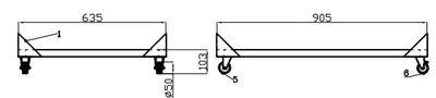 CombiSteel 7003.0510 Support for Saladette 2 Doors