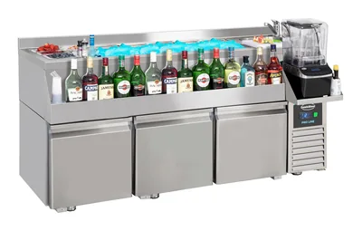 CombiSteel 7489.6005 Refrigerated Counter 3 Doors with Cocktail Bar Station