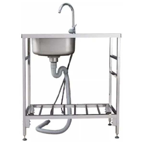 DNG306 Sink with Left Bowl, Right Drainer and Undershelf – 1000 × 500 mm