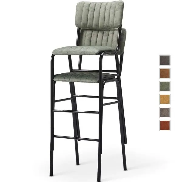 Bourbon Rustic Stacking Bar Stools