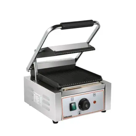 Infernus All Grooved Single Contact Grill – Commercial Electric Panini Press