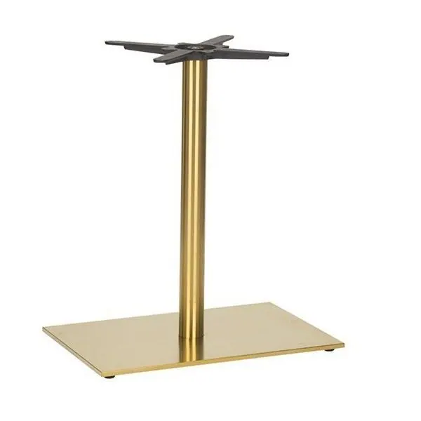 Midas Brass Single Pedestal Rectangular Table Base - Height Options