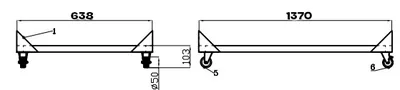 CombiSteel 7003.0515 Support for Saladette 3 Doors