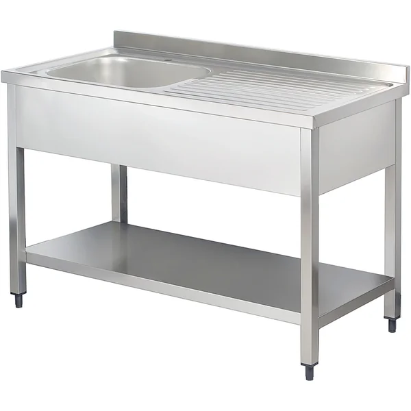 THSTR106BL1 Sink, Left Bowl with Undershelf – 1000 × 600 mm