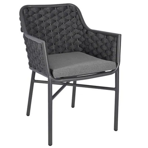 Cordoba Outdoor Armchair - Textilene Anthracite Weave