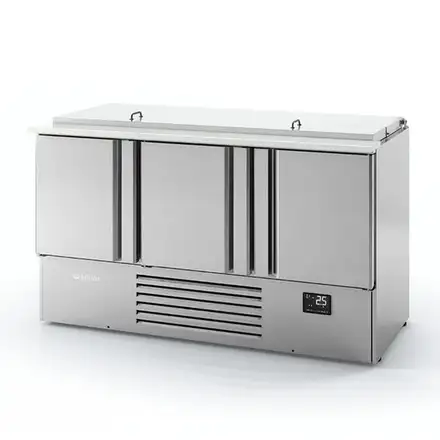 Infrico ME1003BAN Compact Triple Door Refrigerated Saladette