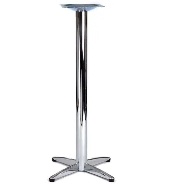 Lincoln Small Chrome High Table Legs - Max. Top 600mm - 1100mm Height