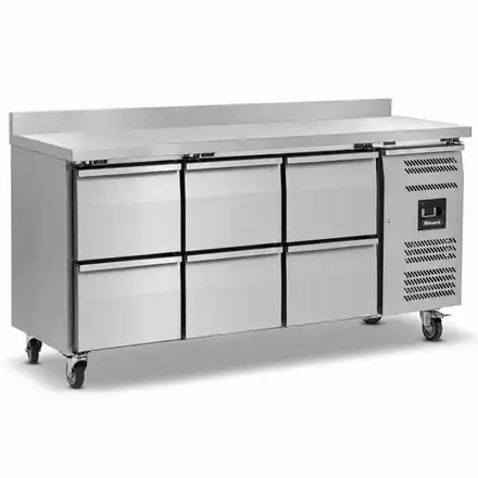 Blizzard HBC3-222 Six Drawer Counter Refrigerator With Upstand
