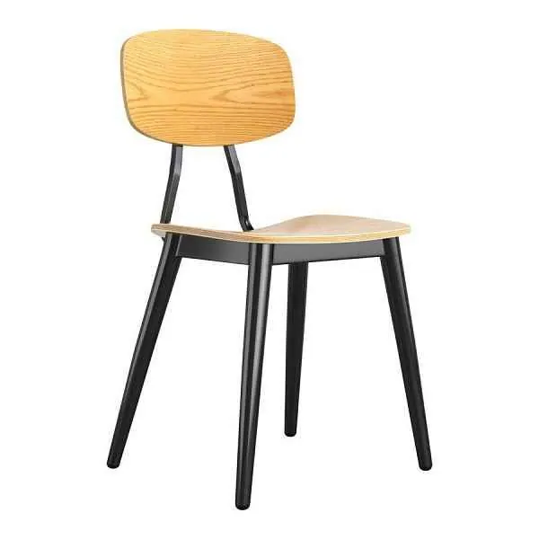 Juna Restaurant Chairs - Oak Seat/Black Frame