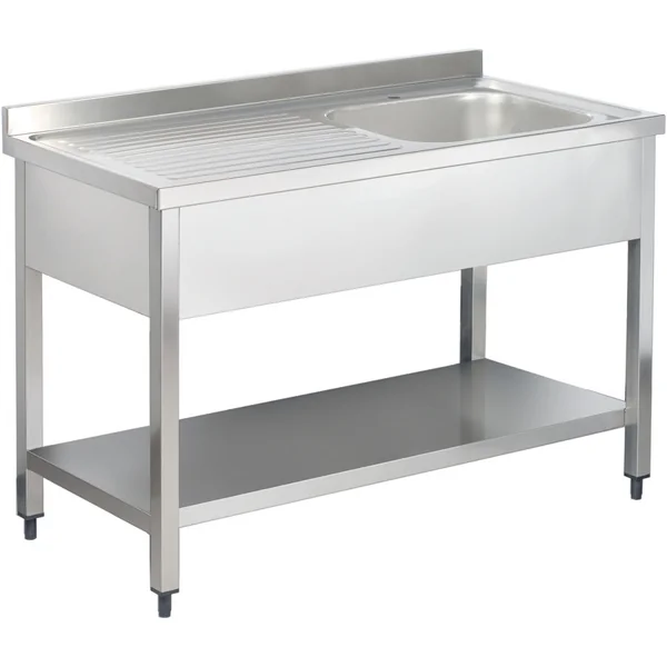 YLS106BR1 Sink, Right Bowl with Undershelf – 1000 × 600 mm