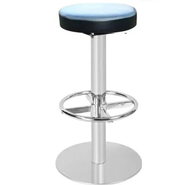 Awill Swivel Bar Stools with Foot Ring - Brushed Steel