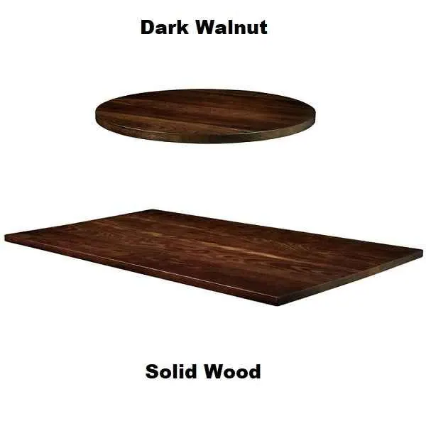 Solid Ash Wood Tops - Walnut / Dark Wood Stained | Ready To Use