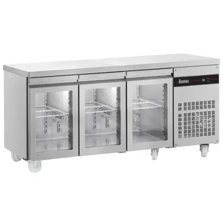 Inomak PN999CR-HC 429L Triple Hinged Glass Door Gastronorm Counter Refrigerator