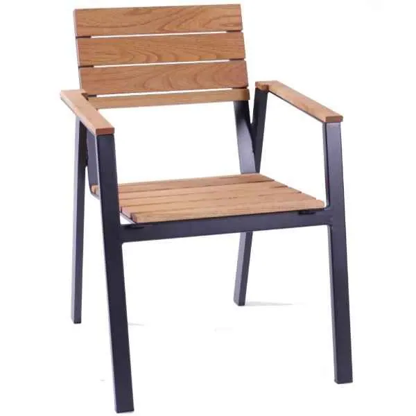 Pier Outdoor Arm Chairs - Anthracite / Oild