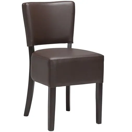 Alto Dark Brown Dining Chairs - Faux Leather / Wenge