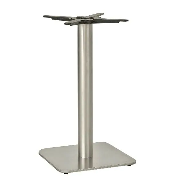 Dice Square Dining Table Bases | Brushed or Polished Rounded Corners
