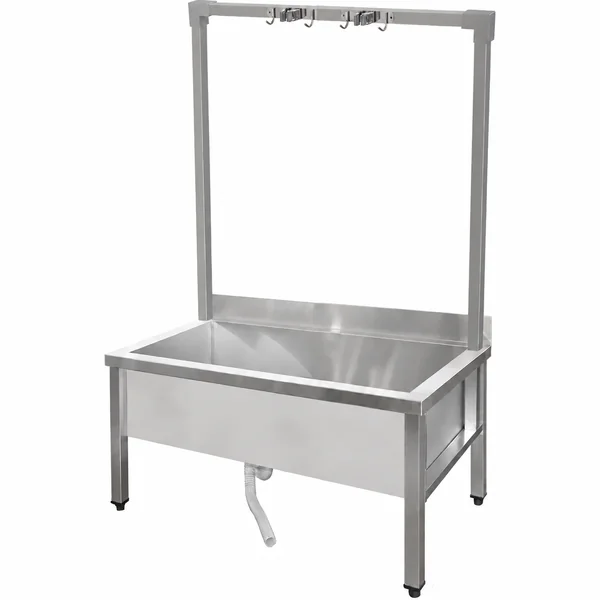 SMSJYHR10060 Mop Sink with High Rack and Mop Holder – 1000 × 600 mm