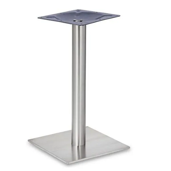 Profile Brushed Steel Dining Table Bases - Small Square