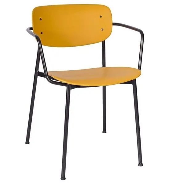 Greenwich Metal Arm Chairs - Dark Green, Mustard, Grey, Taupe