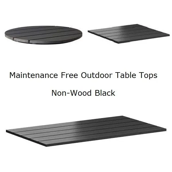 Eko Non-Wood Maintenance Free Outdoor Table Top - Black