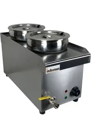 Infernus Electric Round Pot Bain Marie – 2 x 7L Pots