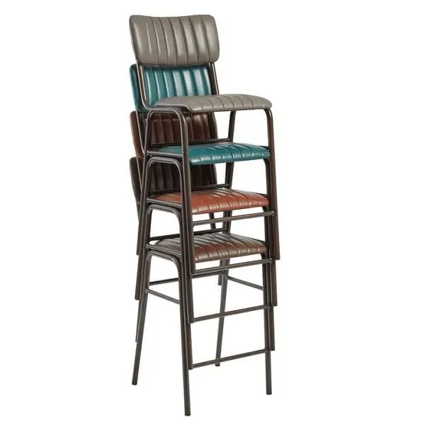 Tavo Stacking Mid Bar Stool - See Vintage Colours