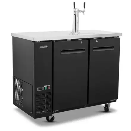 Blizzard KEG2SL Slimline Double Keg Cooler With Riser And 2 x Taps