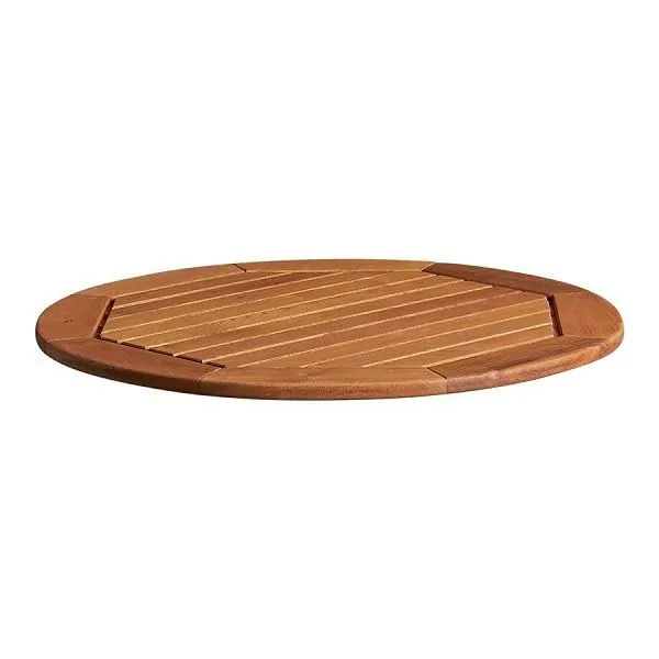 Robinia Slatted Outdoor Wood Top - Round