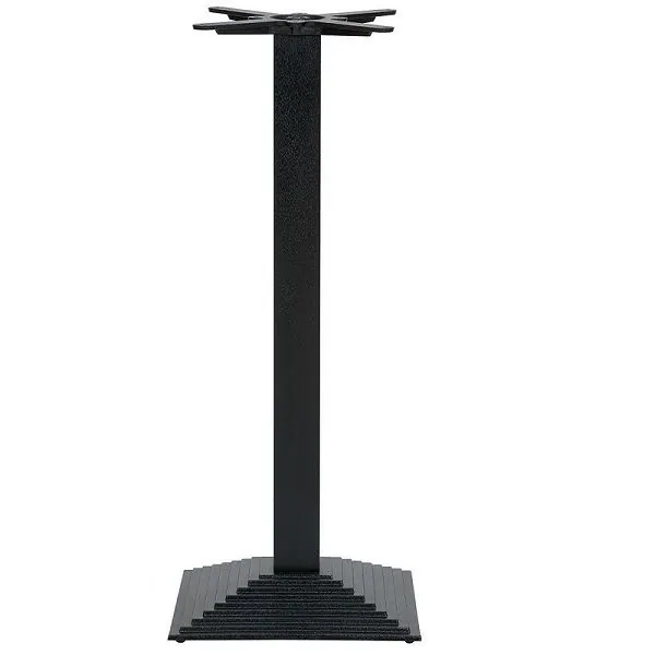 Denton Black Cast Iron Bar Table Base | Heavy Duty Stepped Design