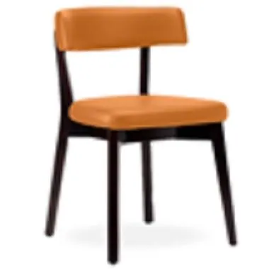 Nico Restaurant Chairs - Ochre Brown Seat / Wenge Frame