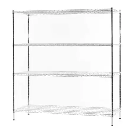 Chrome Commercial Kitchen Shelving Unit – 4 Tier – 1500mm