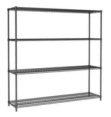 CombiSteel 7530.0040 Shelf Units 4 Levels 1800 Black Flat Packed