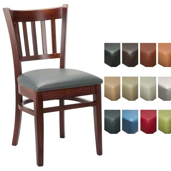 Houston Stock Restaurant / Cafe Chairs - Walnut / See Seat Colours