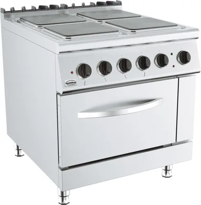 CombiSteel 7178.3035 Base 900 Electric Range 4 Plates Electric Oven
