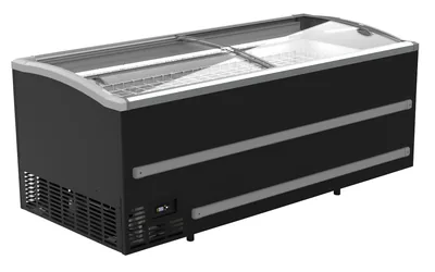 CombiSteel 7072.0115 Supermarket Chest Freezer Black 2500 Automatic Defrost