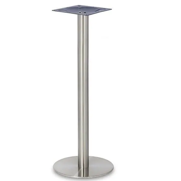 Profile Brushed Steel Poseur Bar Table Bases - Small Round