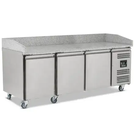 Blizzard BPB2000 Triple Hinged Door Pizza Prep Counter with Granite Worktop