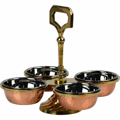 Copper Pickle Set — 4 Bowls, 480ml (Pack of 4 Sets)