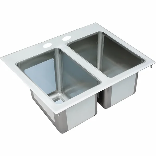 DIS2DB101410 Drop-In Sink, 2 Bowls – 635 × 483 mm