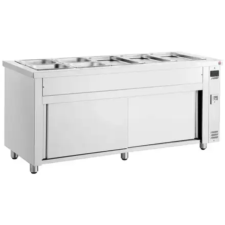 Inomak MHV718 Bain Marie with Heated Cupboard 5x GN1/1