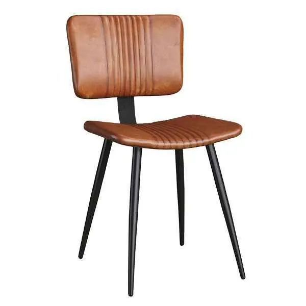 Opel Commercial Dining Chairs - Vintage Bruciato Genuine Leather